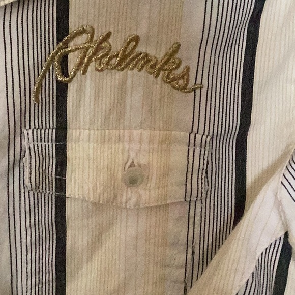 Awesome cotton Lycra crop button down cowgirl shirt - Picture 3 of 7